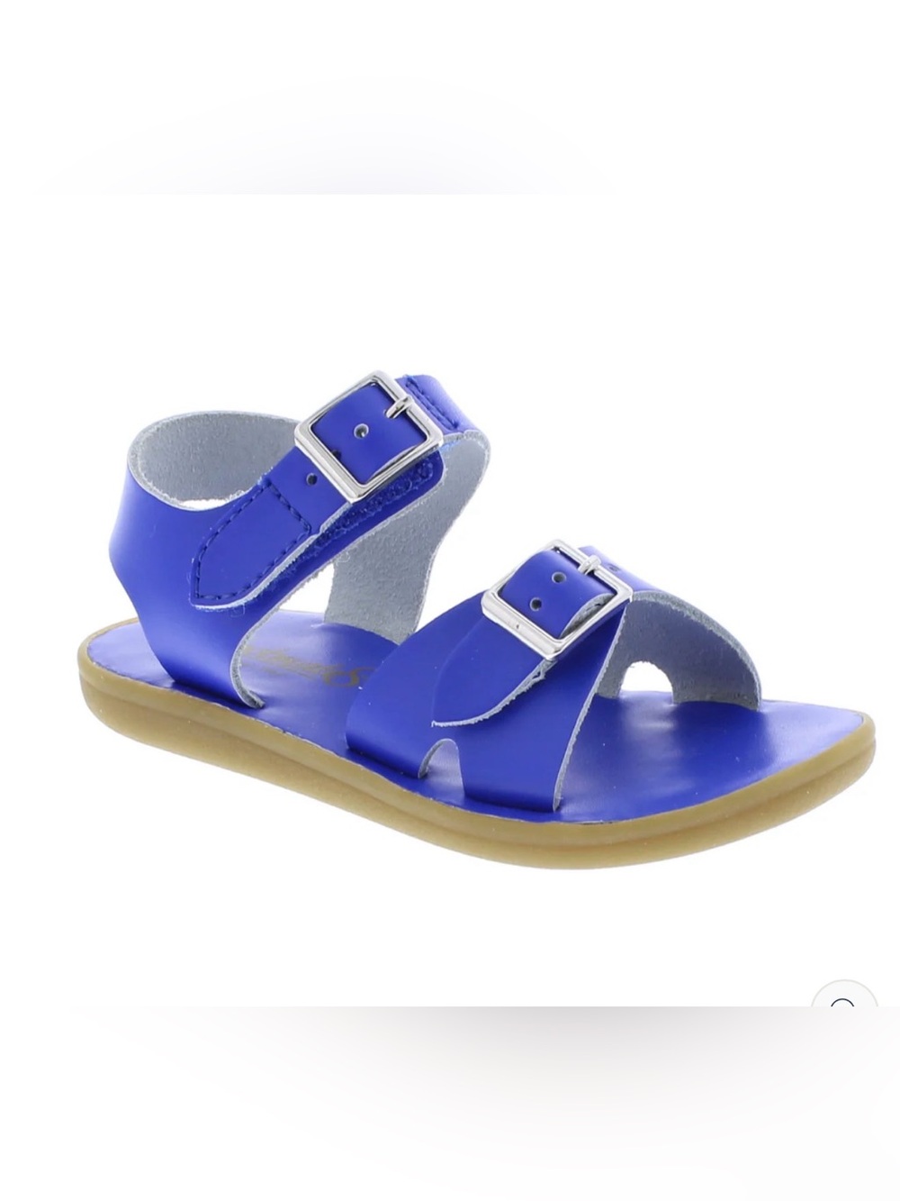FootMates Royal Blue Double Buckle Kids Sandals tide style size 2 big kids